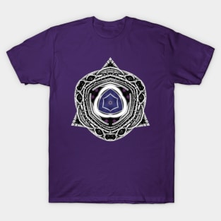 Tanzanite Metatron Wirewrap Kaleidoscope T-Shirt